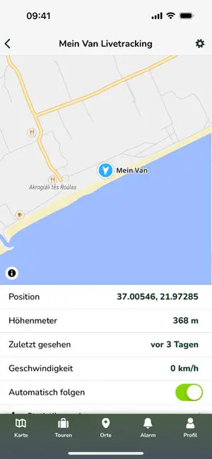 trackiwi GPS Live-Tracking zur Ortung eines Wohnmobils